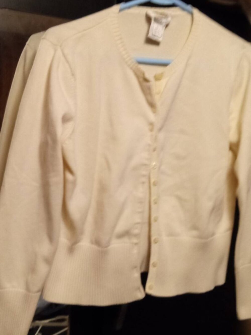 talbots 100% egyptian cotton cardigan large - Picture 2 of 4